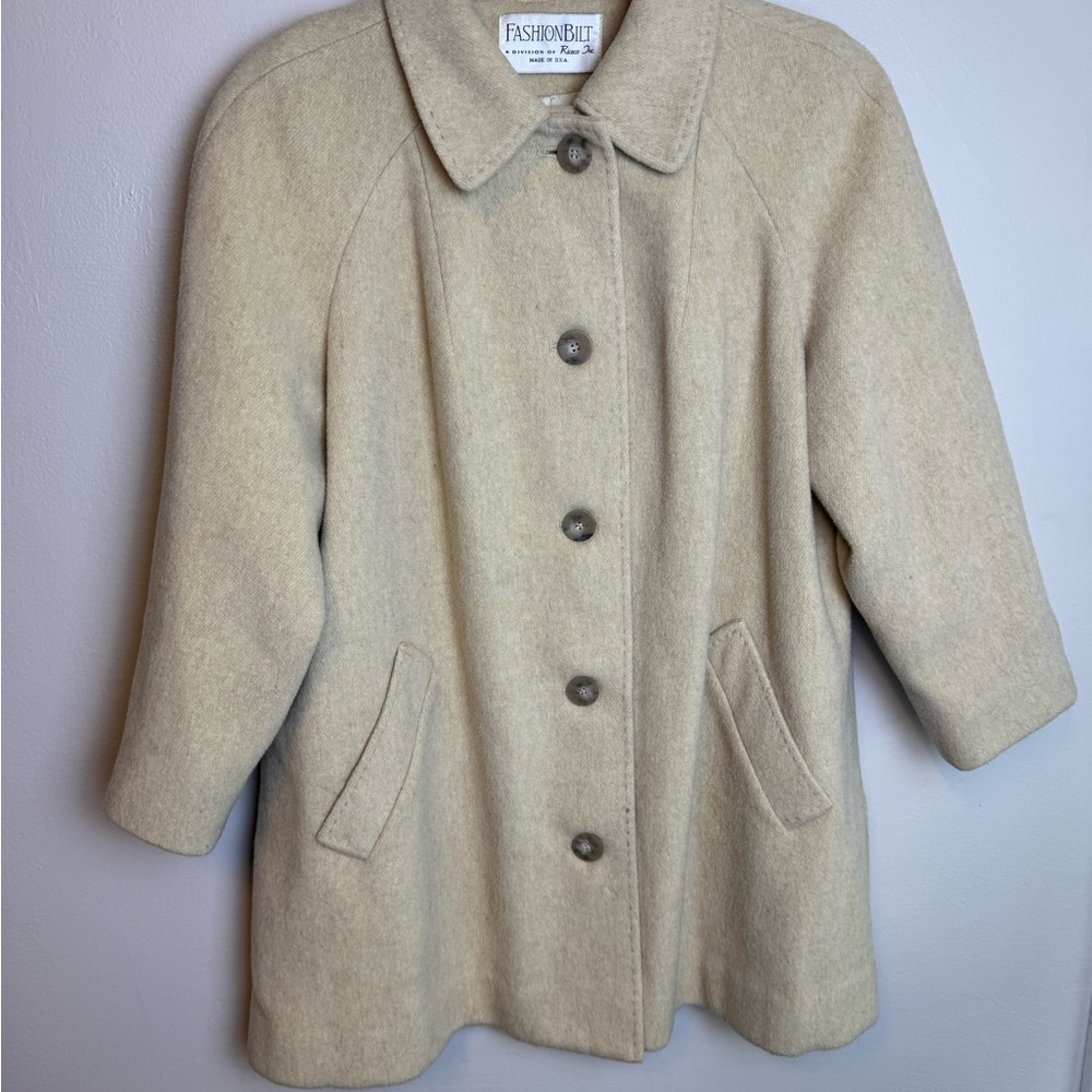 Fashionbilt Vintage Cream Wool Coat